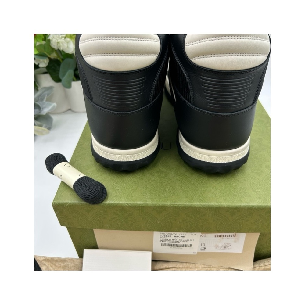 Gucci MAC - 80 high top distressed leather sneakers size 13
made in Italy - Picture 4 of 6